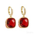 18k Gold Plated Sterling Silver Ruby Earrings Kim - Jewelry